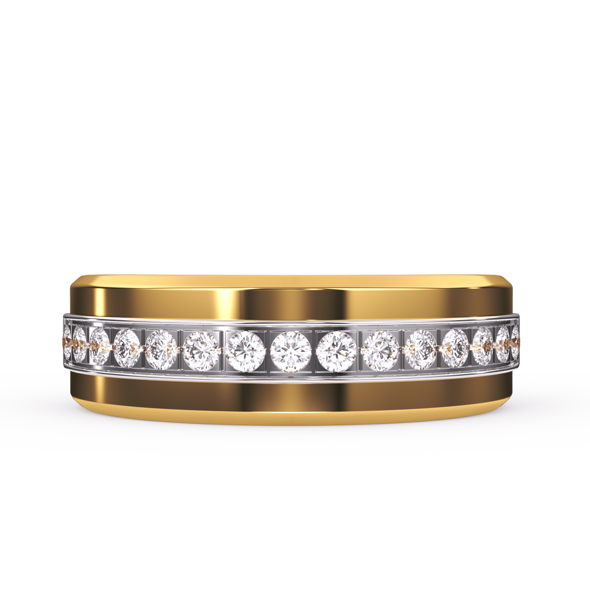 Minimalist Colorless Diamond Wedding Band